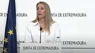 La presidenta de Extremadura, María Guardiola, anuncia la convocatoria de elecciones anticipadas, el 27 de octubre de 2025.