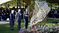 King Charles III stands during a visit to the National Memorial Arboretum in Alrewas, 27 October, 2025