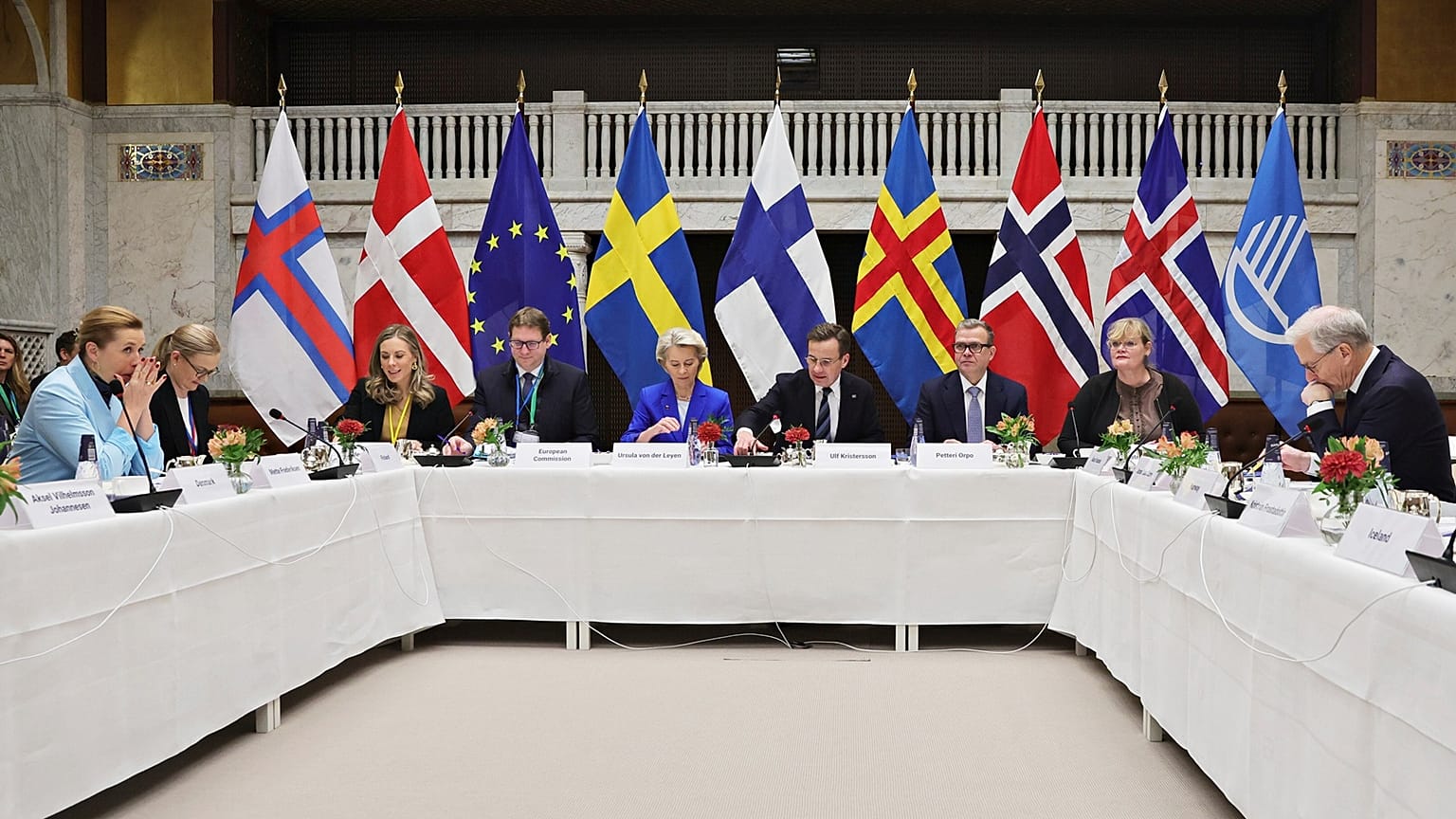Ursula von der Leyen joined the Nordic Council meeting on Tuesday.