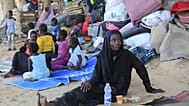 لاجئون سودانيون (أ ف ب/يوسف مراد)