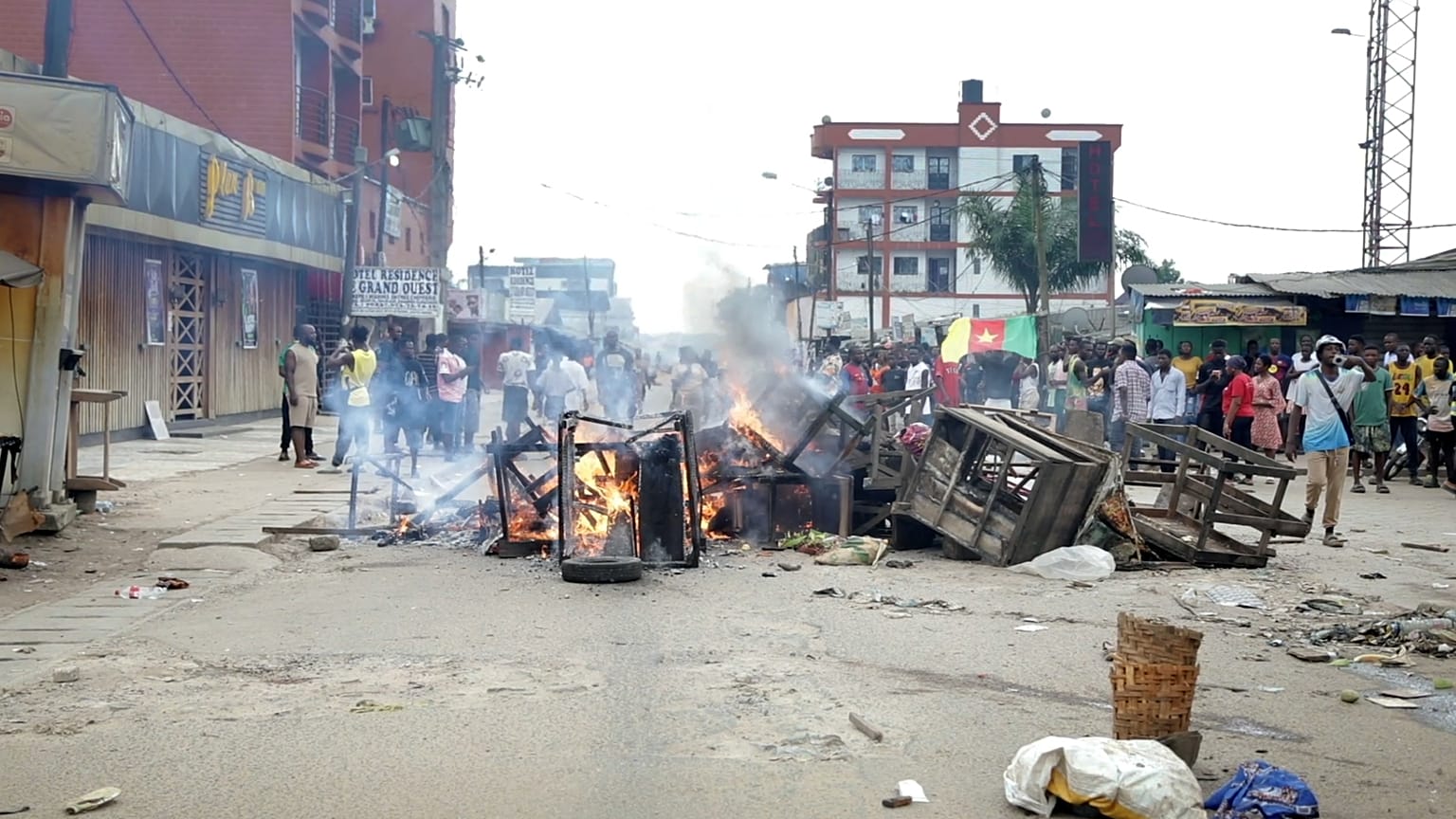 Manifestants à Douala