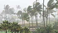 A storm on a tropical island