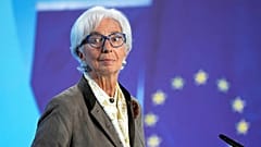 DOSSIER - Christine Lagarde, présidente de la Banque centrale européenne, lors d'une conférence de presse au siège de la banque à Francfort, en Allemagne. 11 septembre 2025