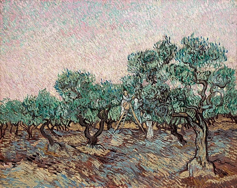 'Olive Picking,' painted by Vincent van Gogh in 1889, was sold to the Basile & Elise Goulandris Foundation in 1972