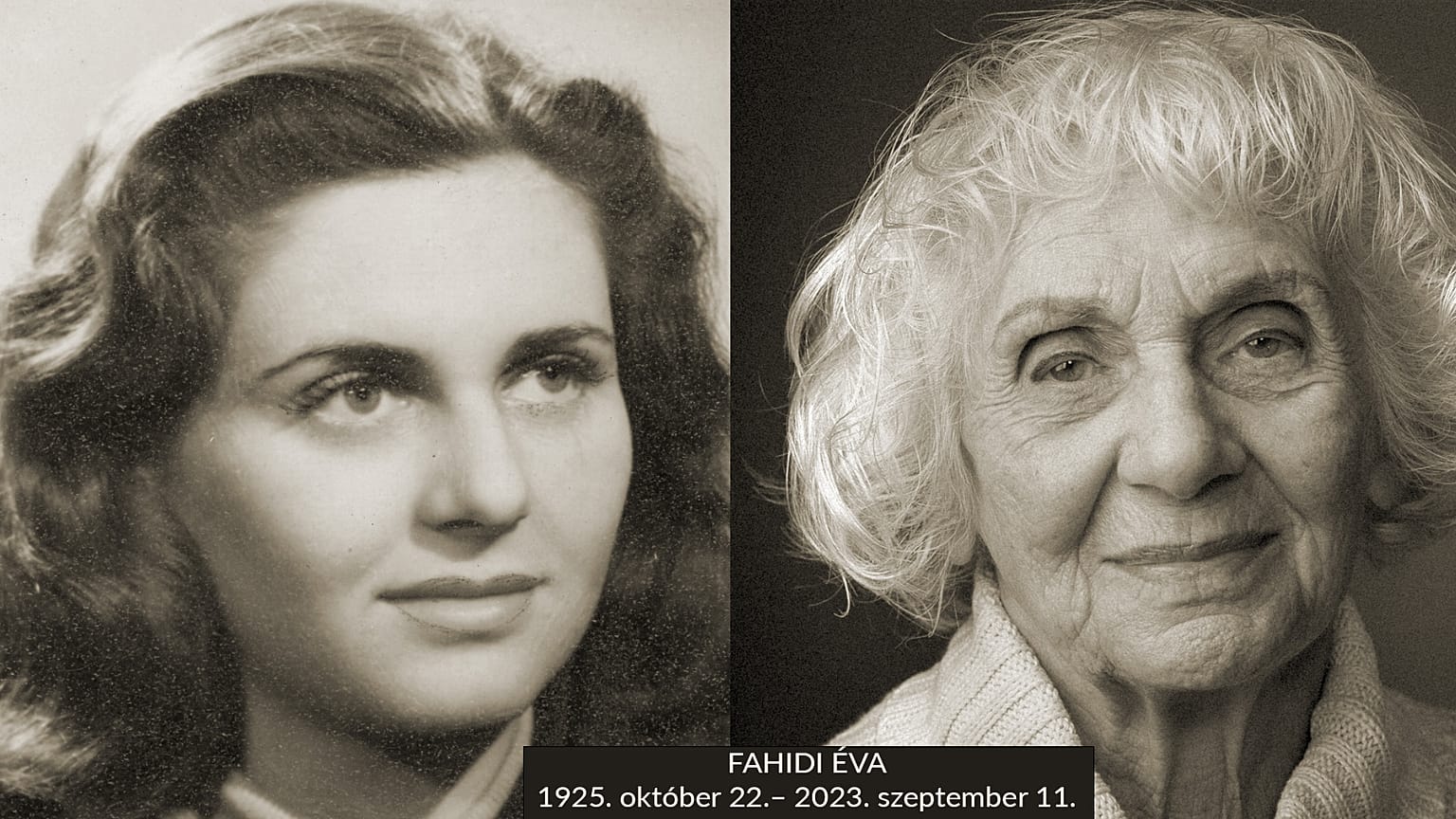 A fiatal és az idős Fahidi Éva