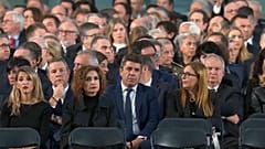 Carlos Mazón, en el funeral de las víctimas de la DANA en Valencia, 29 de octubre de 2025.