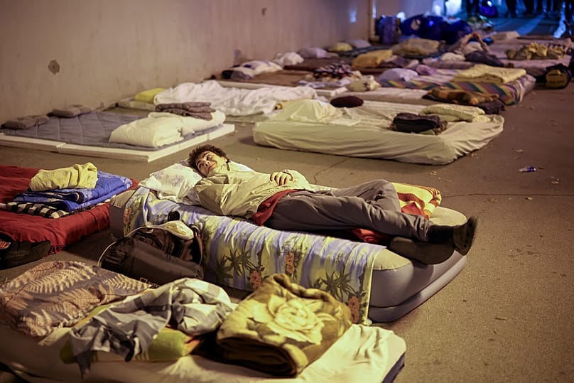 A tüntetők "szállása" Ingyijában