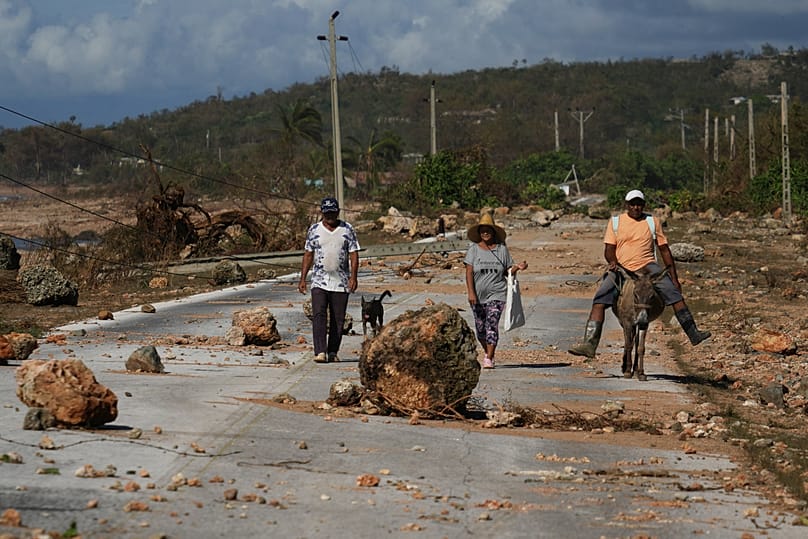 A hurrikán nyomai a kubai Santiago de Cuba város közelében