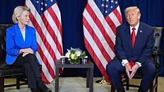 Donald Trump se reúne con la presidenta de la Comisión Europea, Ursula von der Leyen,  el 23 de septiembre de 2025, en Nueva York.