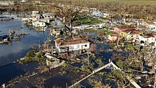 n aerial view of Black River, Jamaica, Thursday, Oct. 30, 2025, in the aftermath of Hurricane Melissa.