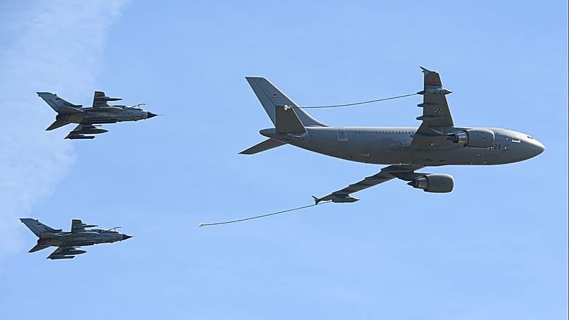 Für die Mission CD/CBI stellt die Bundeswehr in Jordanien auch ein Tankflugzeug.