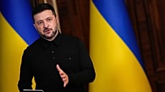 Az ukrán elnök egyik kijevi sajtóértekezletén