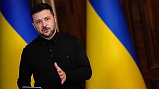 Az ukrán elnök egyik kijevi sajtóértekezletén