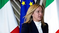 رئيسة الوزراء الإيطالية جورجيا ميلوني، مبنى مجلس الاتحاد الأوروبي في بروكسل، الخميس 3 نوفمبر 2022. 