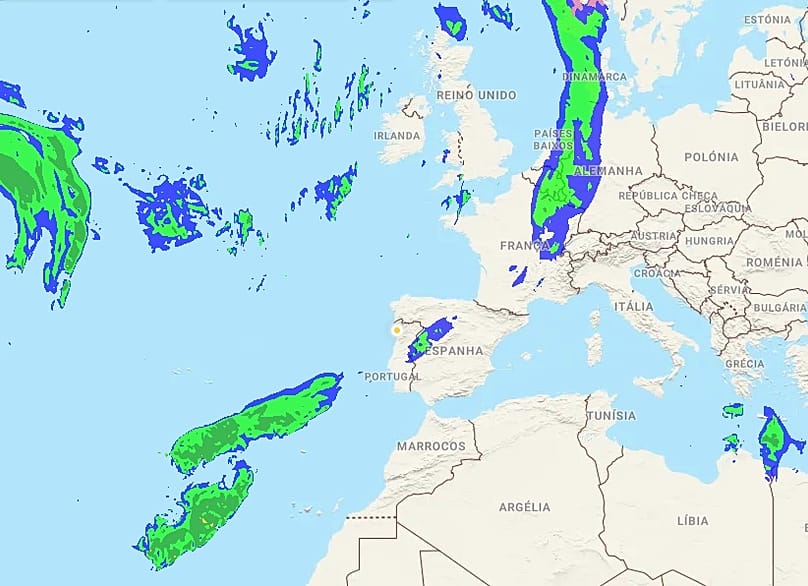 Previsión meteorológica para el sábado, 13.25. Captura de pantalla