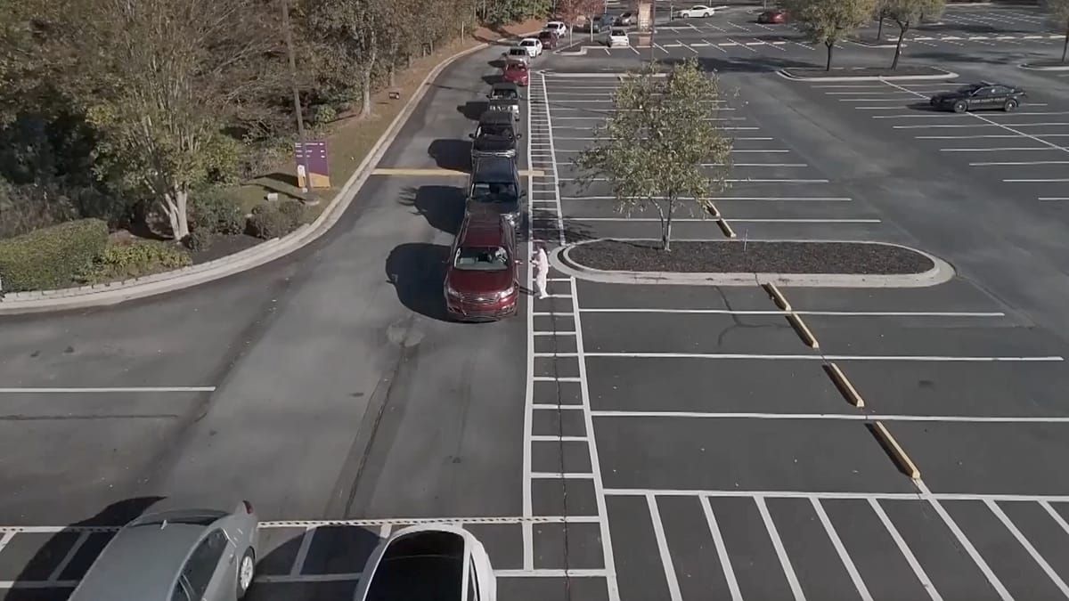 US food stamp cuts: hundreds line up for food aid as funding freeze nears