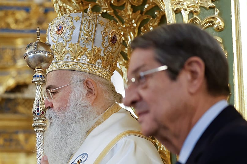 Ο αρχιεπίσκοπος Γεώργιος και ο πρώην πρόεδρος Νίκος Αναστασιάδης