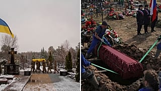 Ukrán és orosz katonai temetés