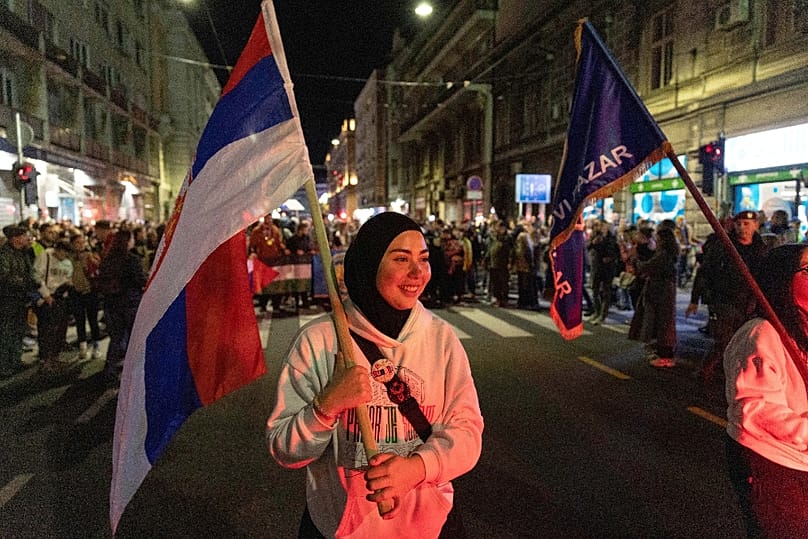 A Novi-Pazar-i egyetemisták október 28-án érkeztek Belgrádba, ahonnan még 80 kilométert kellett menetelniük Újvidékig