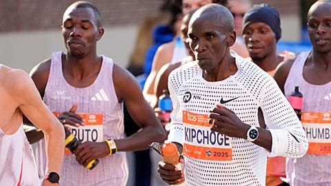 Kipchoge en su último maratón, Nueva York, 2 de noviembre de 2025.