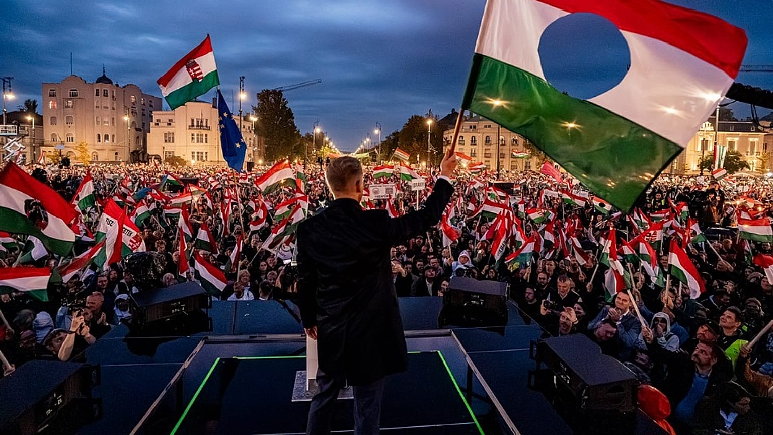 Magyar Péter a Tisza Párt október 23-i rendezvényén