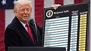 FILE - President Donald Trump speaks during an event to announce new tariffs in the Rose Garden at the White House, in Washington. 2 April 2025