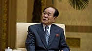 FILE - Kim Yong Nam, head of the Presidium of the Supreme People's Assembly of North Korea, speaks with the Associated Press at the Mansudae Assembly Hall in Pyongyang, North 