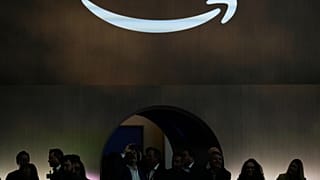 FILE - An Amazon logo is seen at an Amazon event in New York. 30 September 2025.