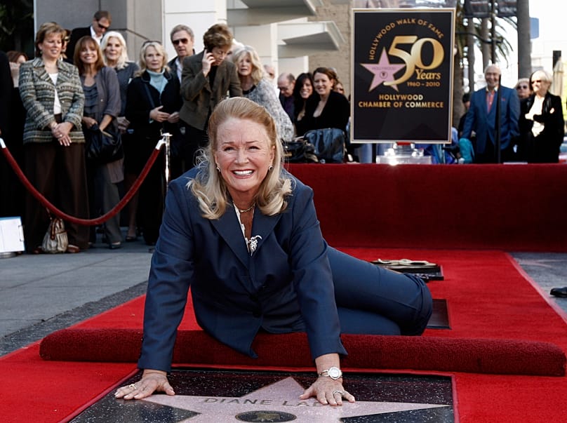 Diane Ladd posing with her star on the Hollywood Walk of Fame in Los Angeles - 1 November 2010