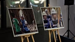 Le projet Female Lens de MAG dans le cadre de l'exposition photo conjointe en l'honneur du 25e anniversaire de l'agenda de la SPM à Bruxelles, Belgique. 4 nov. 2025.