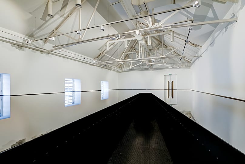 Richard Wilson’s '20:50', on display at The Long Now exhibition. 