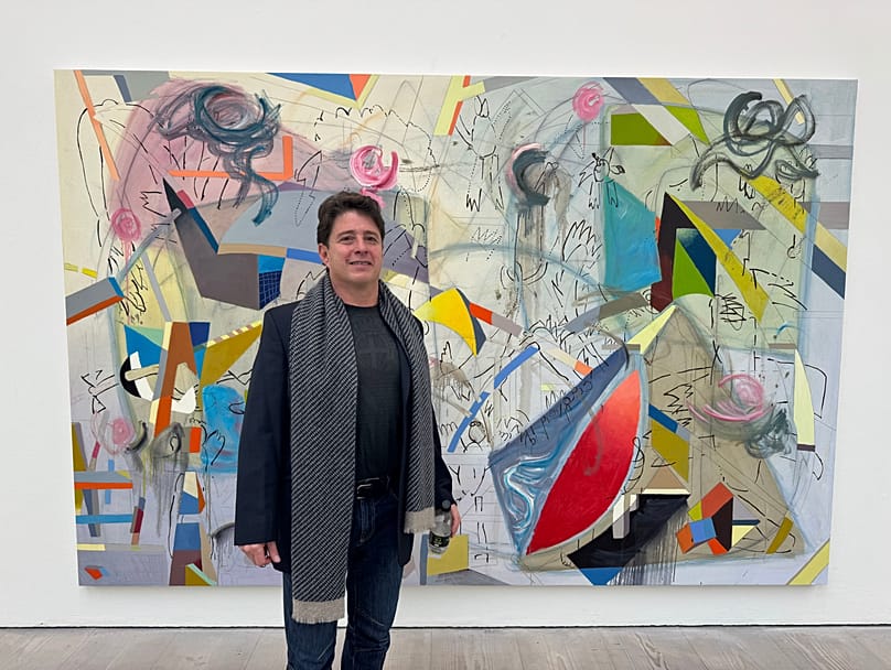 Alejandro Ospinal photographed at the Saatchi Gallery's 'The Long Now' exhibition