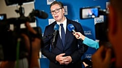 Vučić Euronews'in AB Genişleme Zirvesi'nde. 4 Kasım 2025.