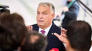 Macaristan Başbakanı Viktor Orban, Kopenhag'daki Christiansborg Kalesi'nde bulunan Danimarka Parlamentosu'nda düzenlenen gayriresmi zirveye katıldı, 1 Ekim 2025.
