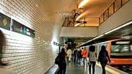 Uma estação de metro em Lisboa