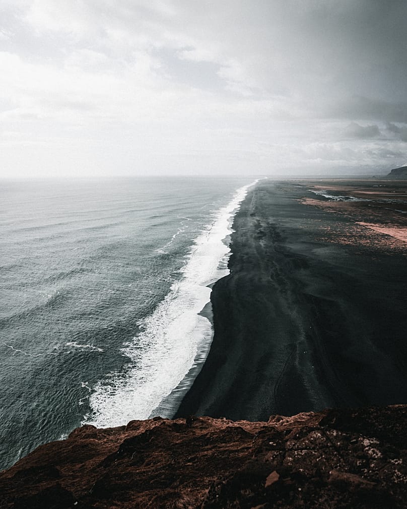 The black beach of Dyrholaey, Iceland 