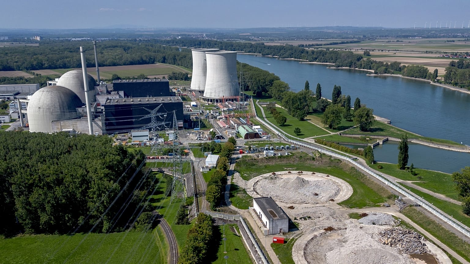 Archív fotó: a leállított Biblis atomerőmű Hessen tartományban