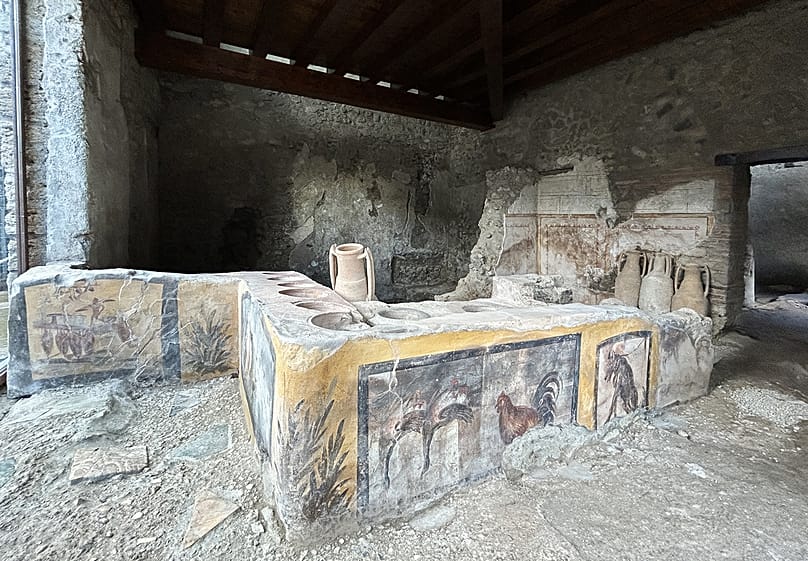 Thermopolium Regio V, la cosiddetta zona "street food" del Parco Archeologico di Pompei