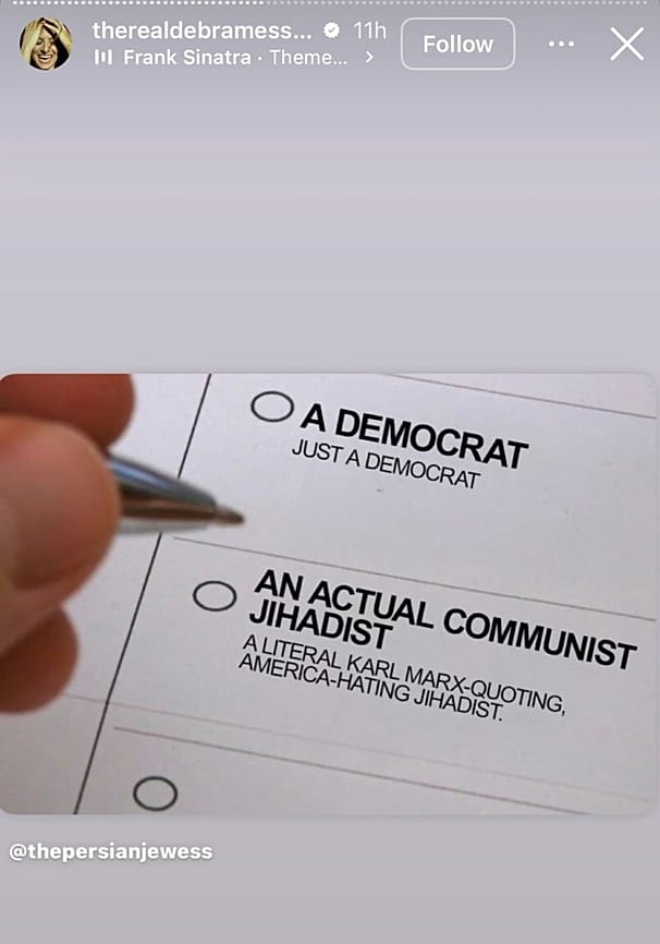 Now deleted screenshot of Messing's post