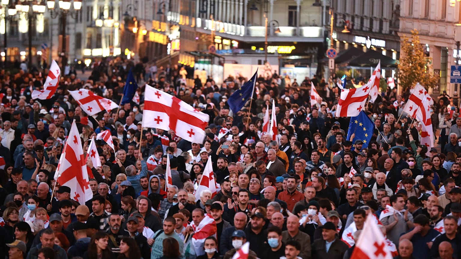 Акция протеста в Тбилиси 4 октября 2025 года