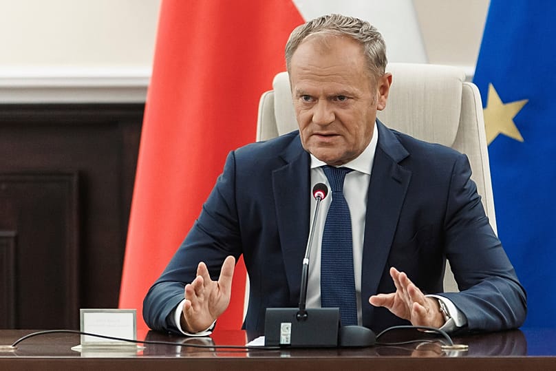 Polish Prime Minister Donald Tusk holds an extraordinary government meeting at the chancellery in Warsaw, 10 September, 2025