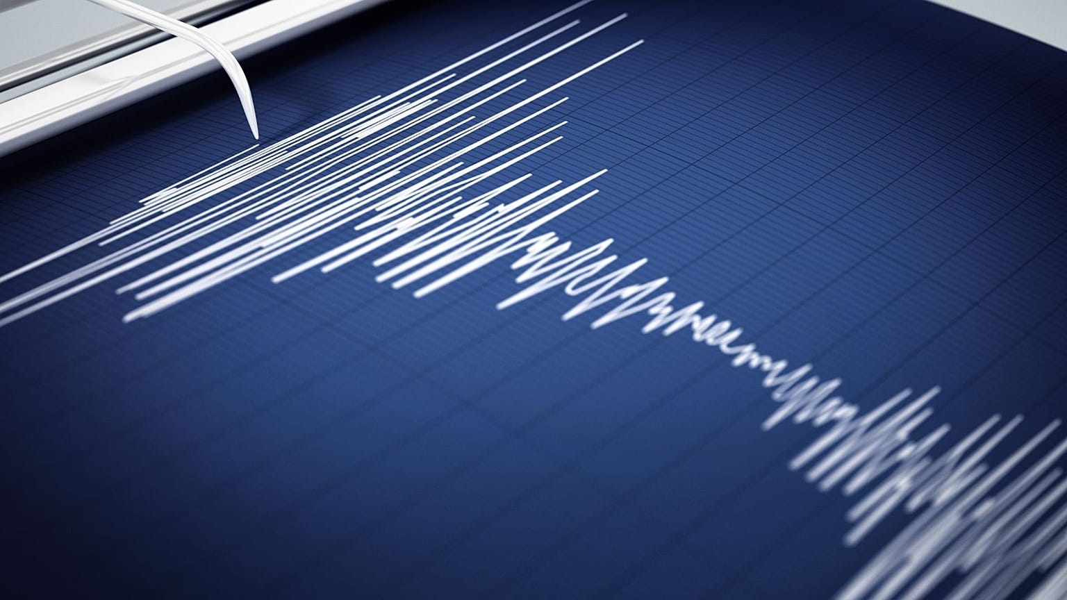 موجات يتمّ تسجيلها على جهاز رصد الزلازل