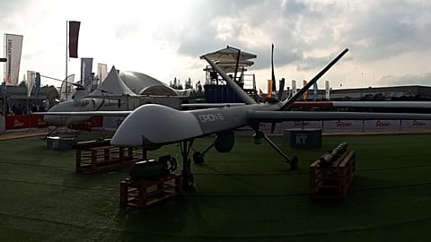 Orion harci drónok egy orosz kiállításon