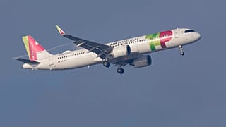 Fiel - A TAP Air Portugal Airbus 321 approaches for landing in Lisbon, Portugal. 30 December 2023.