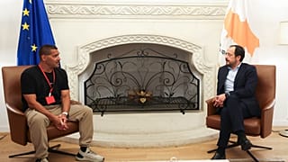 Ο Πρόεδρος της Δημοκρατίας κ. Νίκος Χριστοδουλίδης δέχεται τον Έλληνα Παραολυμπιονίκη Χαράλαμπο Ταϊγανίδη