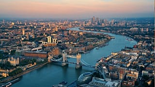 Aerial view of London, United Kingdom