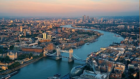 Aerial view of London, United Kingdom