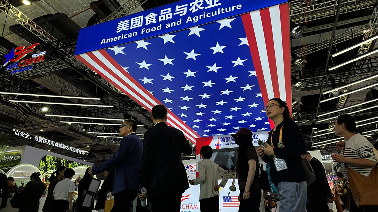 Visitors at the China International Import Expo, in Shanghai, China. 6 November 2025