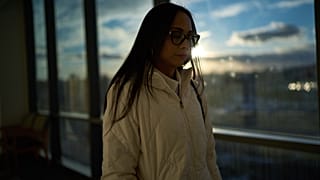 Ruth Wilson, who has lupus, leaves her monthly lupus-focused IV treatment in the US on Jan. 14, 2025.