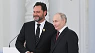 Russian President Vladimir Putin presents an award to Russian bass singer Ildar Abdrazakov at a national awards ceremony in Moscow, Russia, 12.06.24